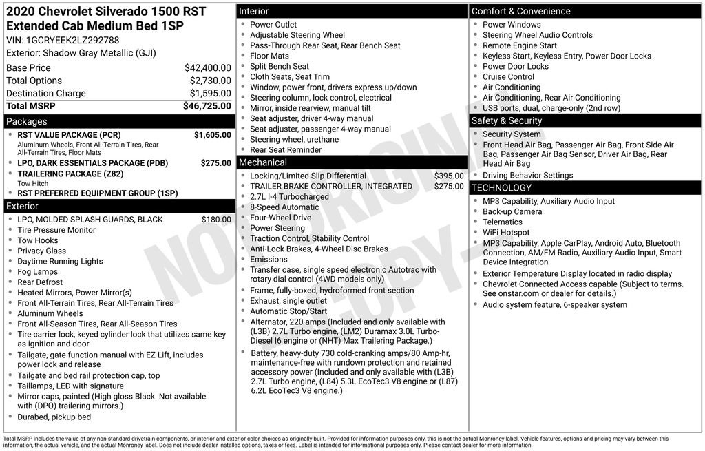 Used 2020 Chevrolet Silverado 1500 RST w/ RST Value Package AWD/4WD image 25