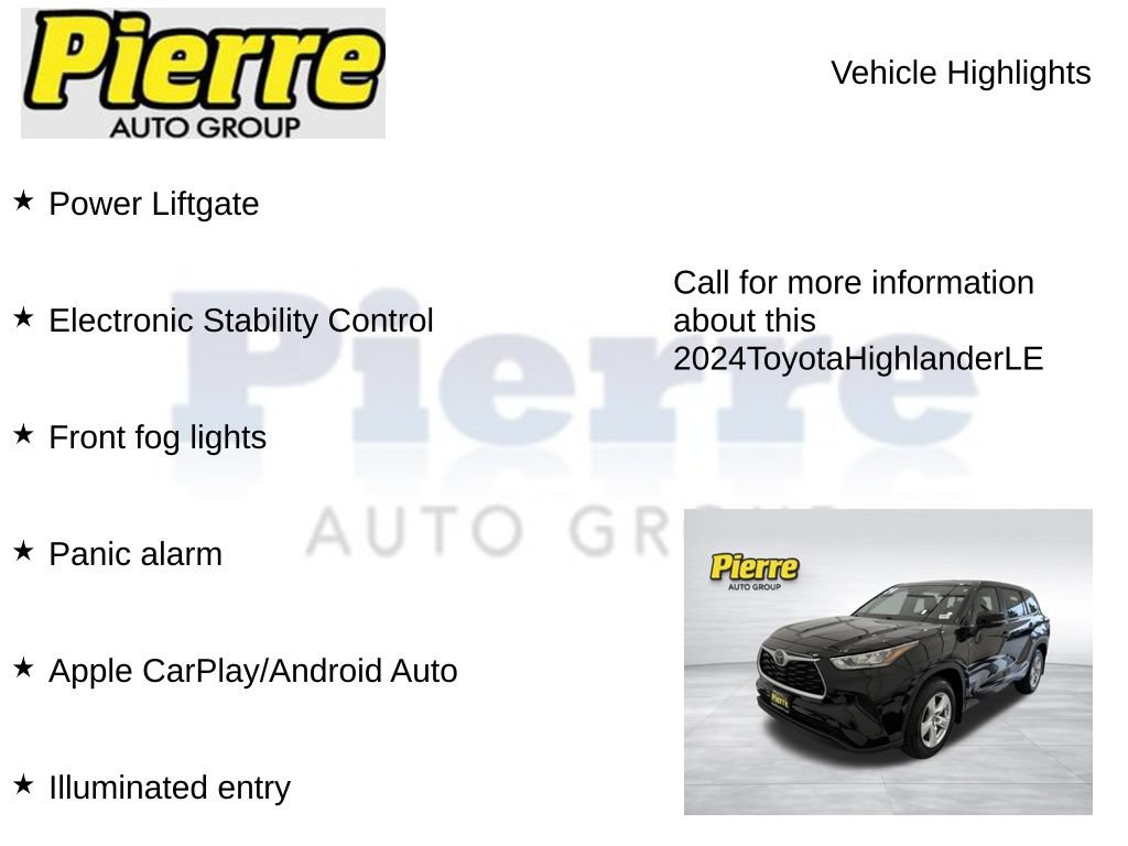 Used 2024 Toyota Highlander LE AWD/4WD image 14