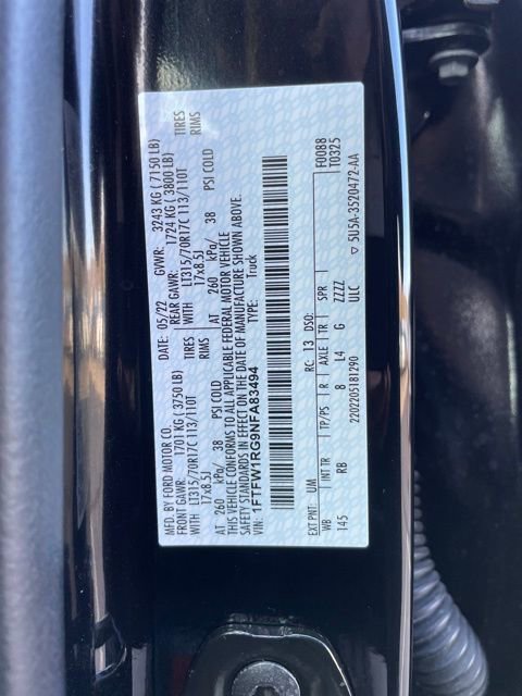 Used 2022 Ford F150 Raptor w/ Equipment Group 801A High image 39