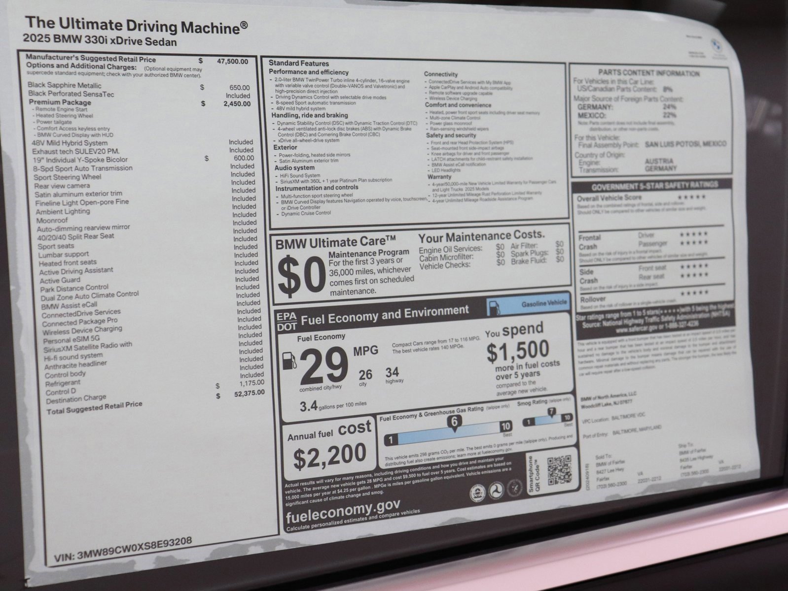 Used 2025 BMW 330i xDrive Sedan w/ Premium Package image 14