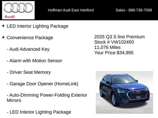 Certified 2025 Audi Q3 2.0T Premium w/ Convenience Package AWD/4WD image 6
