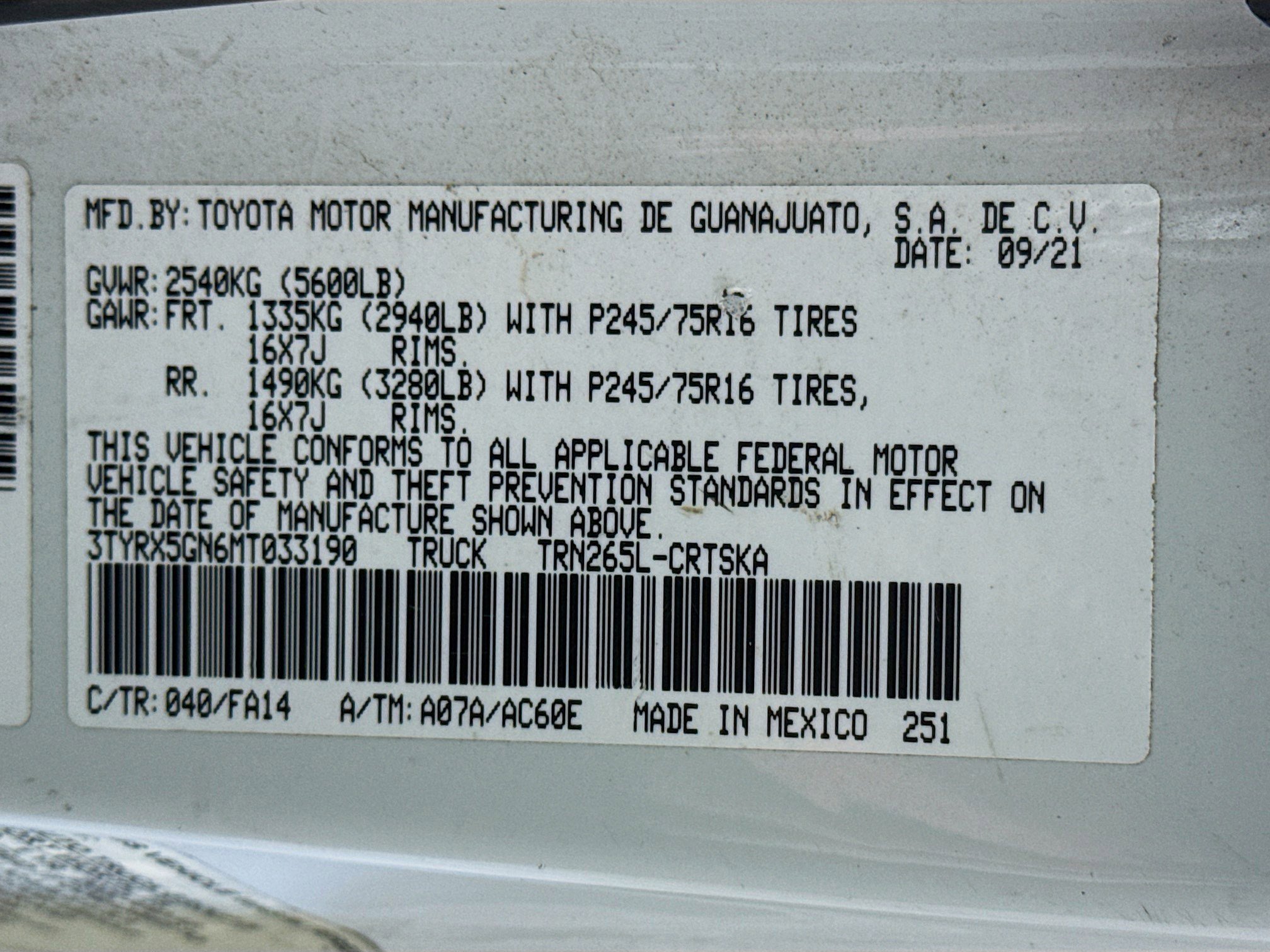 Used 2021 Toyota Tacoma SR RWD image 39