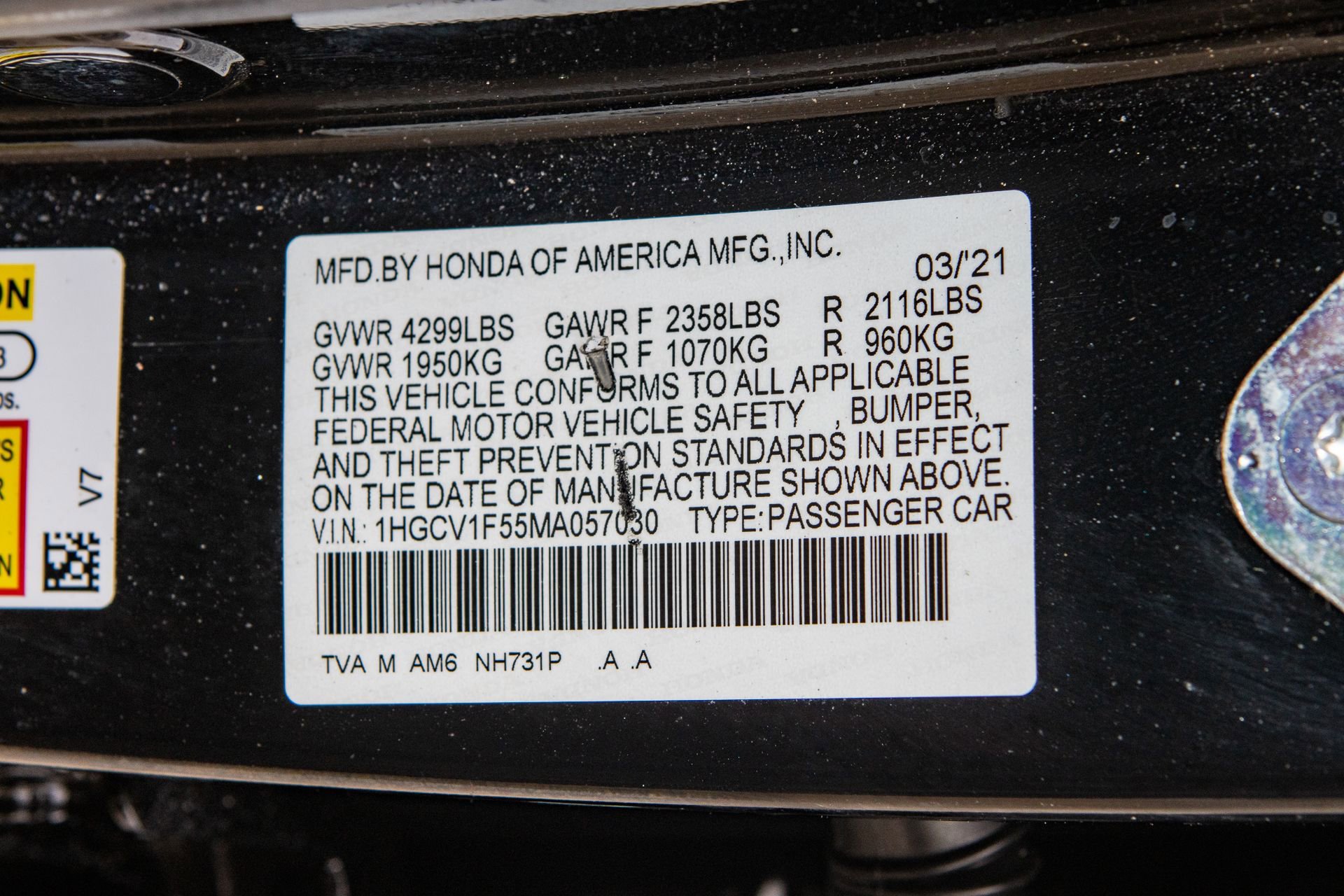 Certified 2021 Honda Accord EX-L image 38