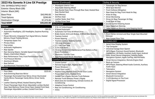 Certified 2023 Kia Sorento SX Prestige AWD/4WD image 15