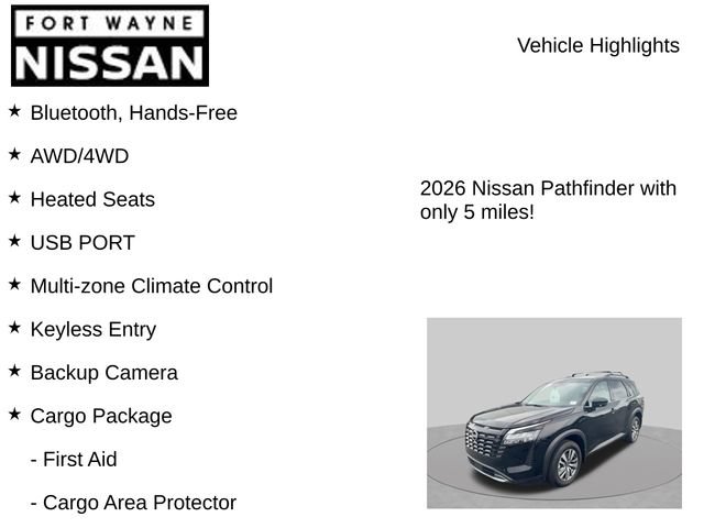 New 2026 Nissan Pathfinder SL w/ Cargo Package AWD/4WD image 8