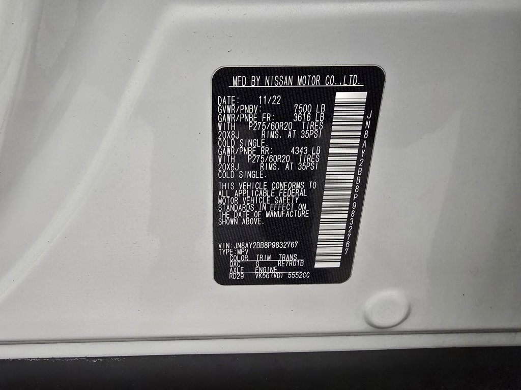 Used 2023 Nissan Armada SL w/ Captain's Chairs Package image 16