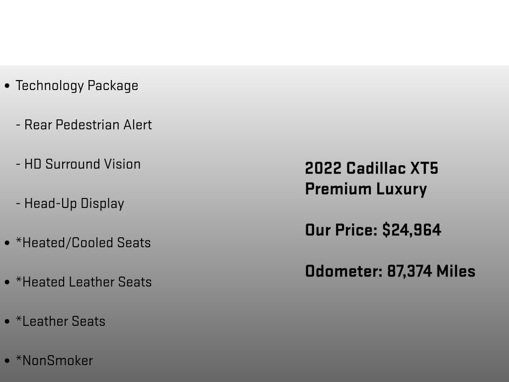 Used 2022 Cadillac XT5 Premium Luxury w/ Technology Package AWD/4WD image 18
