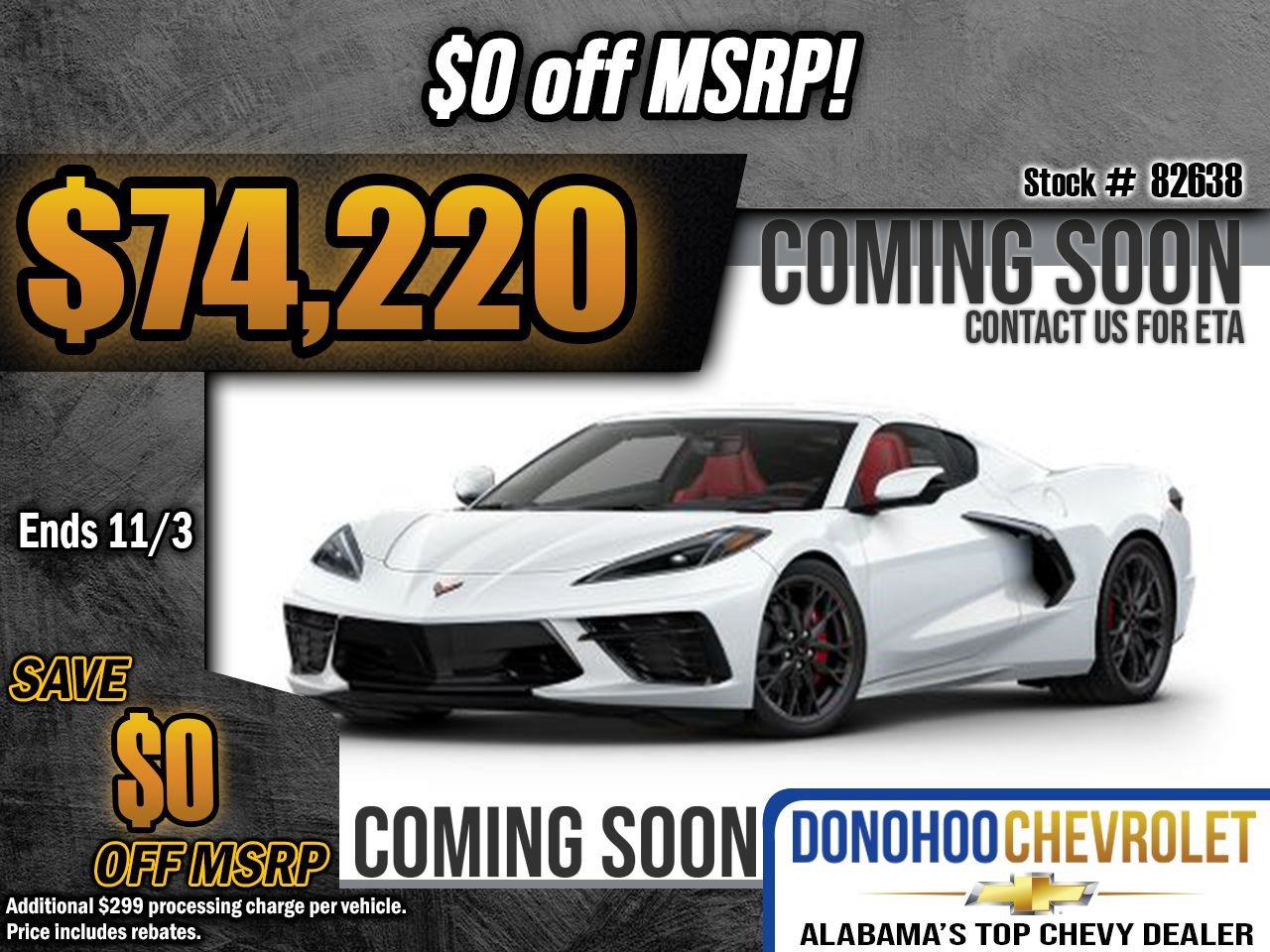 New 2026 Chevrolet Corvette Stingray Coupe w/ 1LT image 1