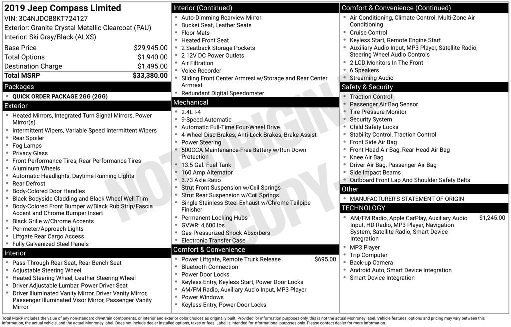 Used 2019 Jeep Compass Limited image 47