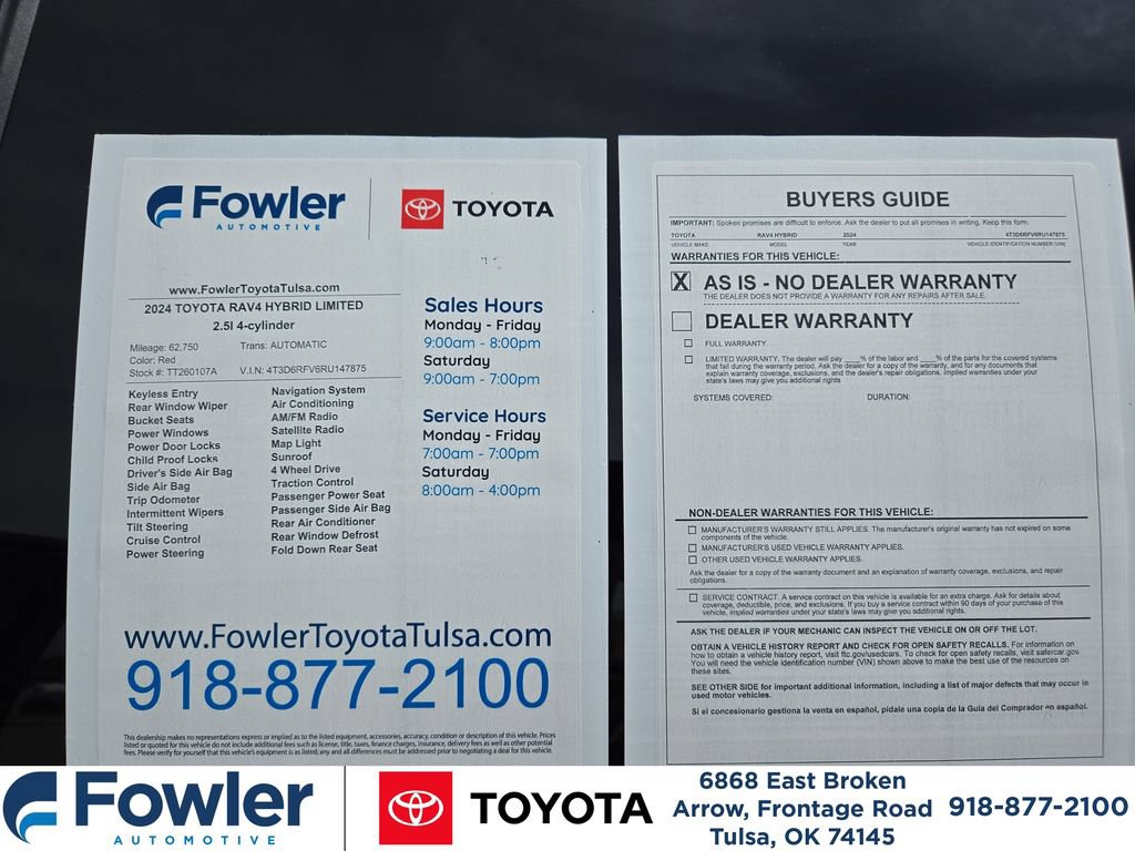 Used 2024 Toyota RAV4 Limited AWD/4WD image 35