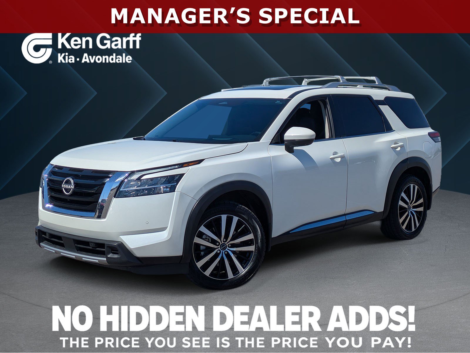 Used 2023 Nissan Pathfinder Platinum w/ Cargo Package FWD image 1