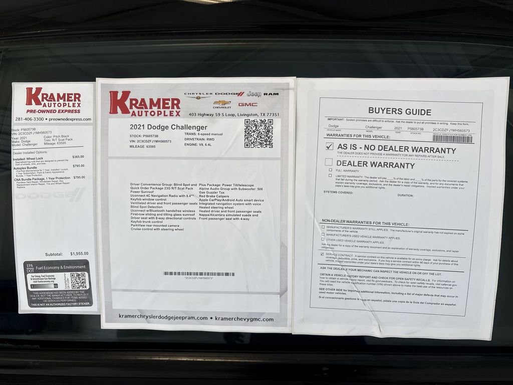 Used 2021 Dodge Challenger R/T Scat Pack w/ Plus Package RWD image 35