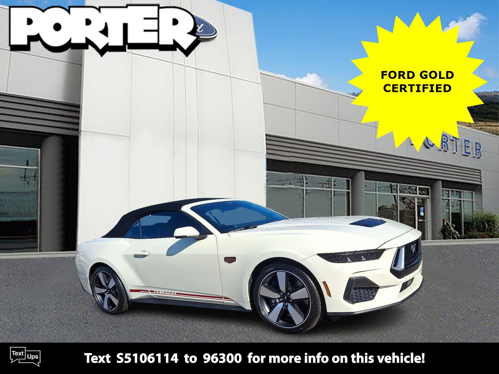 Certified 2025 Ford Mustang GT Premium w/ 60th Anniversary Package