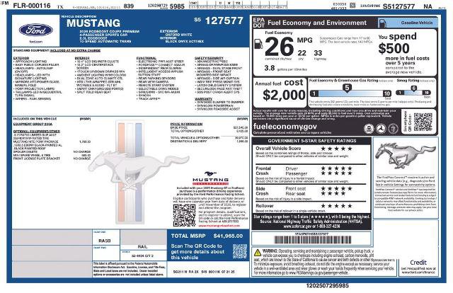 Certified 2025 Ford Mustang Premium w/ Mustang Nite Pony Package image 6