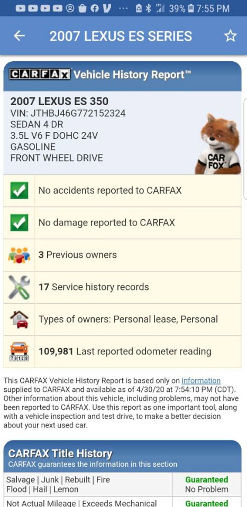 Used 2007 Lexus ES 350 image 46