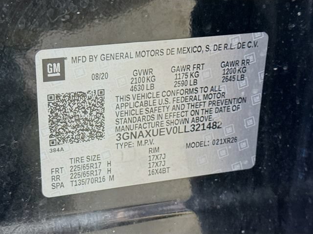 Used 2020 Chevrolet Equinox LT AWD/4WD image 32