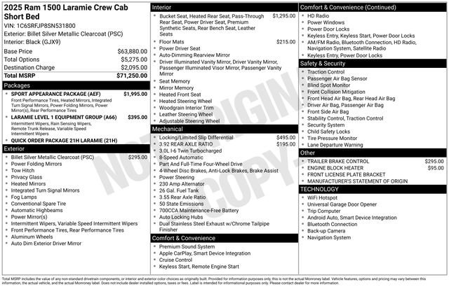 Used 2025 RAM 1500 Laramie w/ Sport Appearance Package image 39