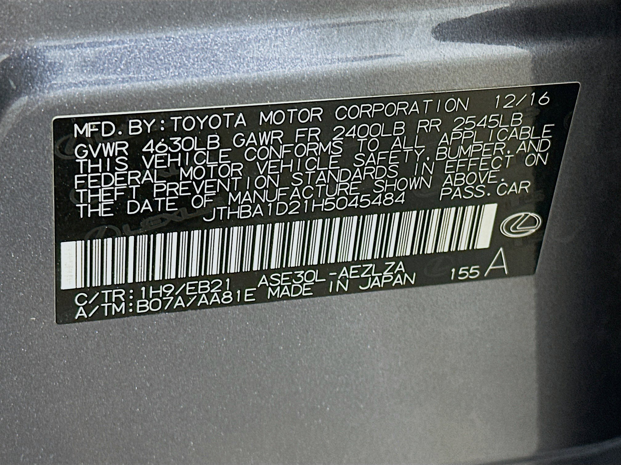 Used 2017 Lexus IS 200t w/ Navigation System Package RWD image 12