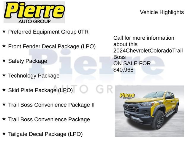Used 2024 Chevrolet Colorado Trail Boss w/ LPO, Skid Plate Package AWD/4WD image 7