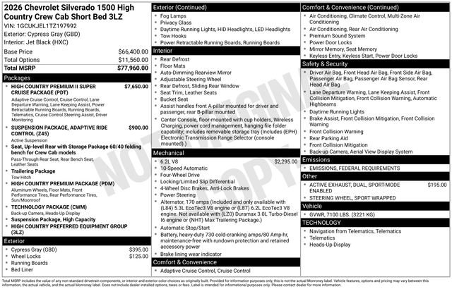 New 2026 Chevrolet Silverado 1500 High Country image 5