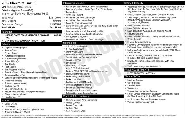 Certified 2025 Chevrolet Trax LT FWD image 30