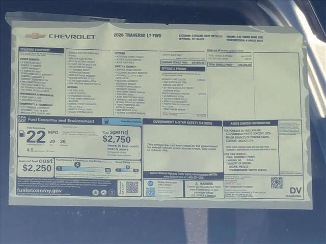 New 2026 Chevrolet Traverse LT w/ Midnight/Sport Edition image 18