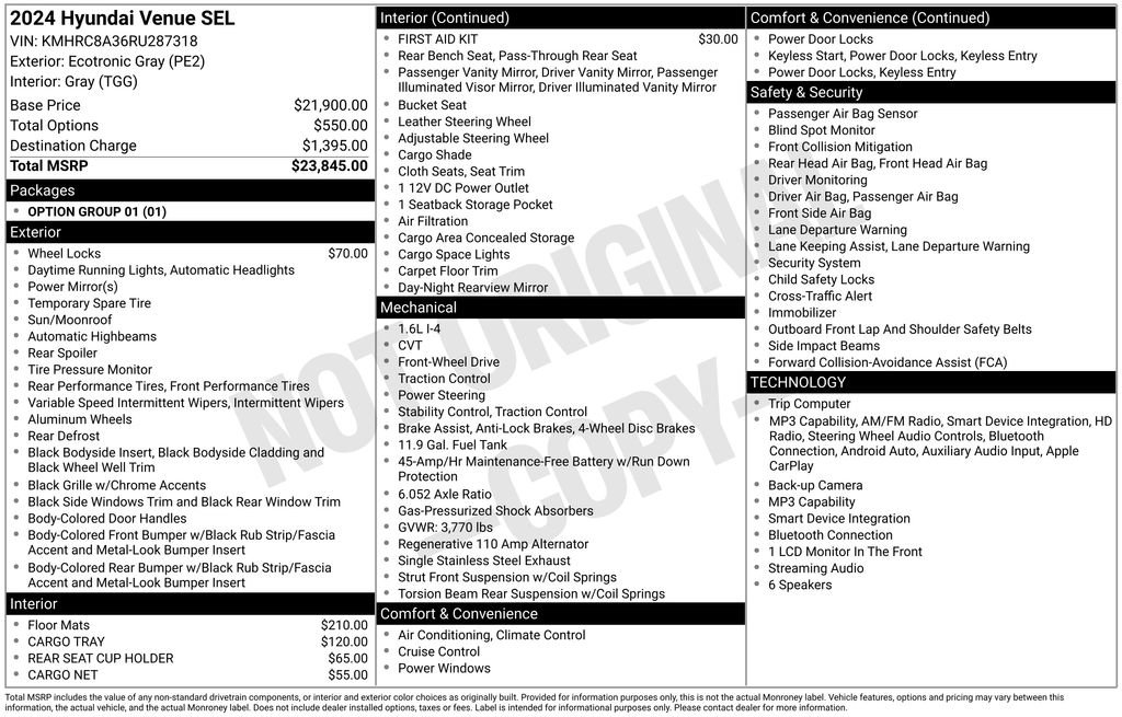 Used 2024 Hyundai Venue SEL FWD image 2