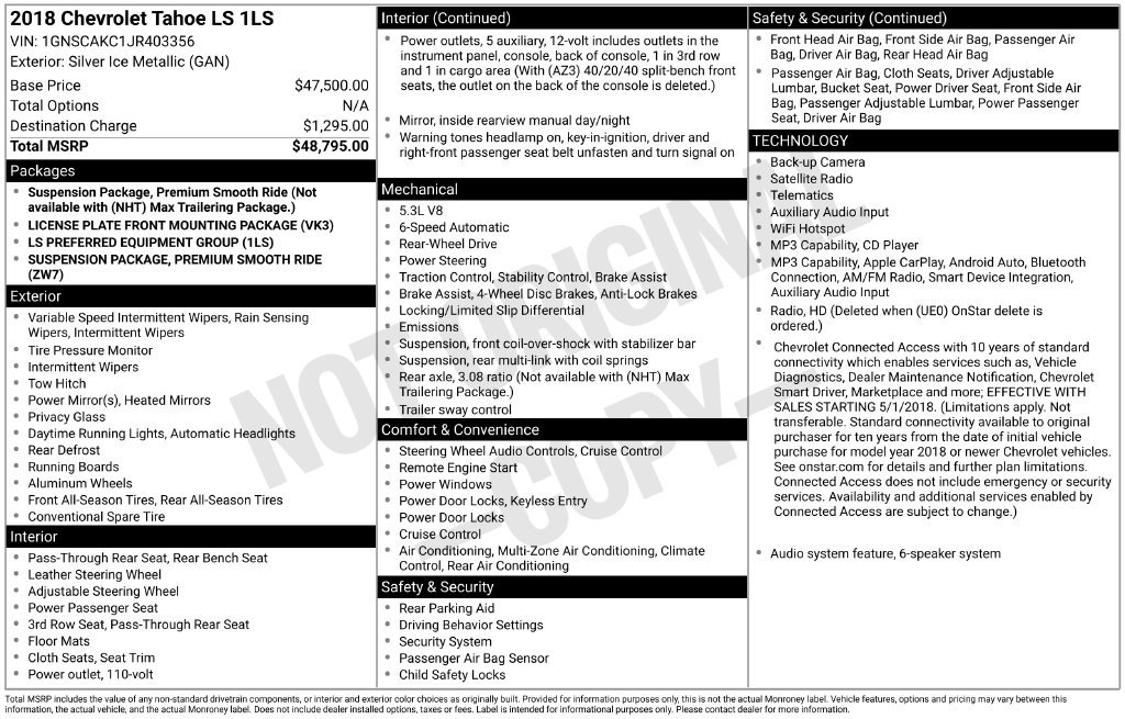 Used 2018 Chevrolet Tahoe LS RWD image 33