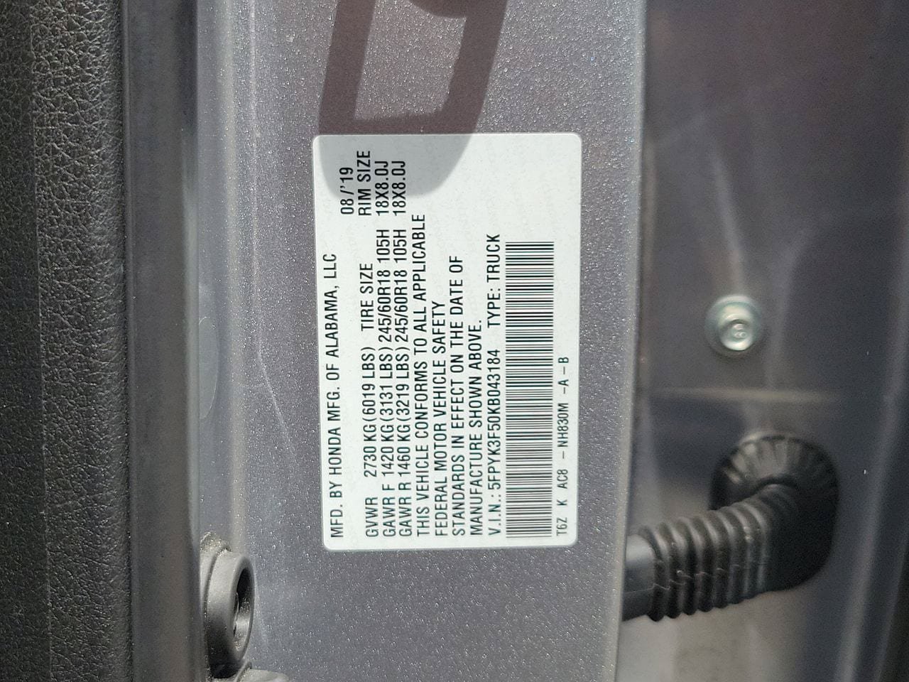Used 2019 Honda Ridgeline RTL image 31