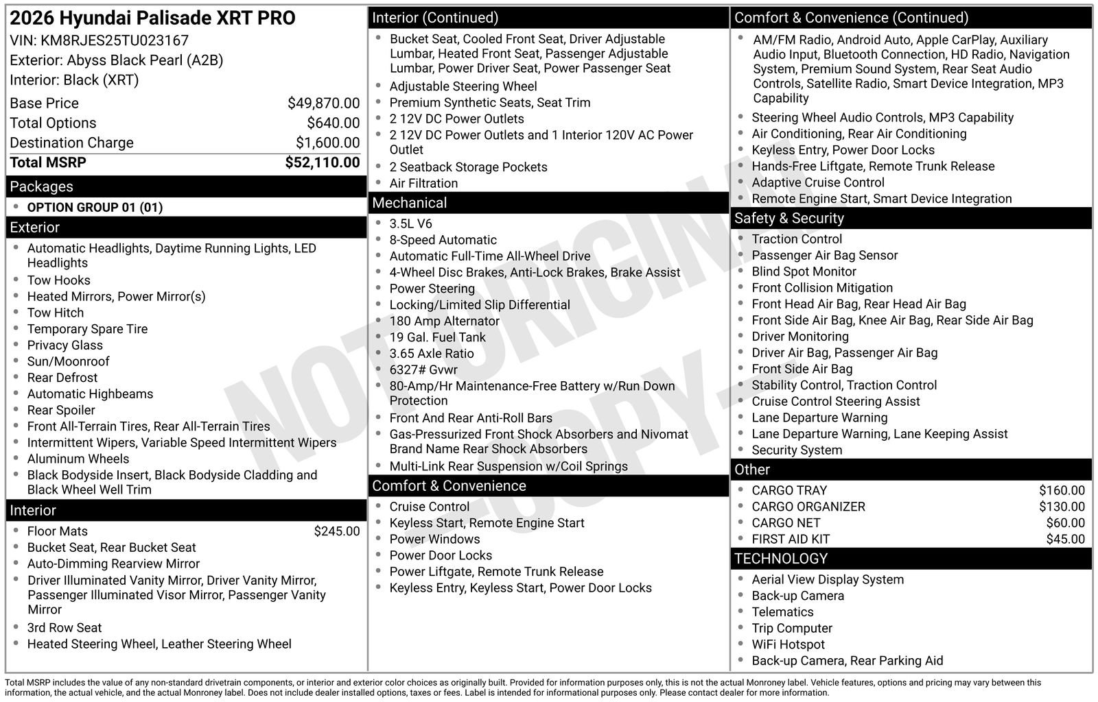 New 2026 Hyundai Palisade XRT Pro AWD/4WD image 4