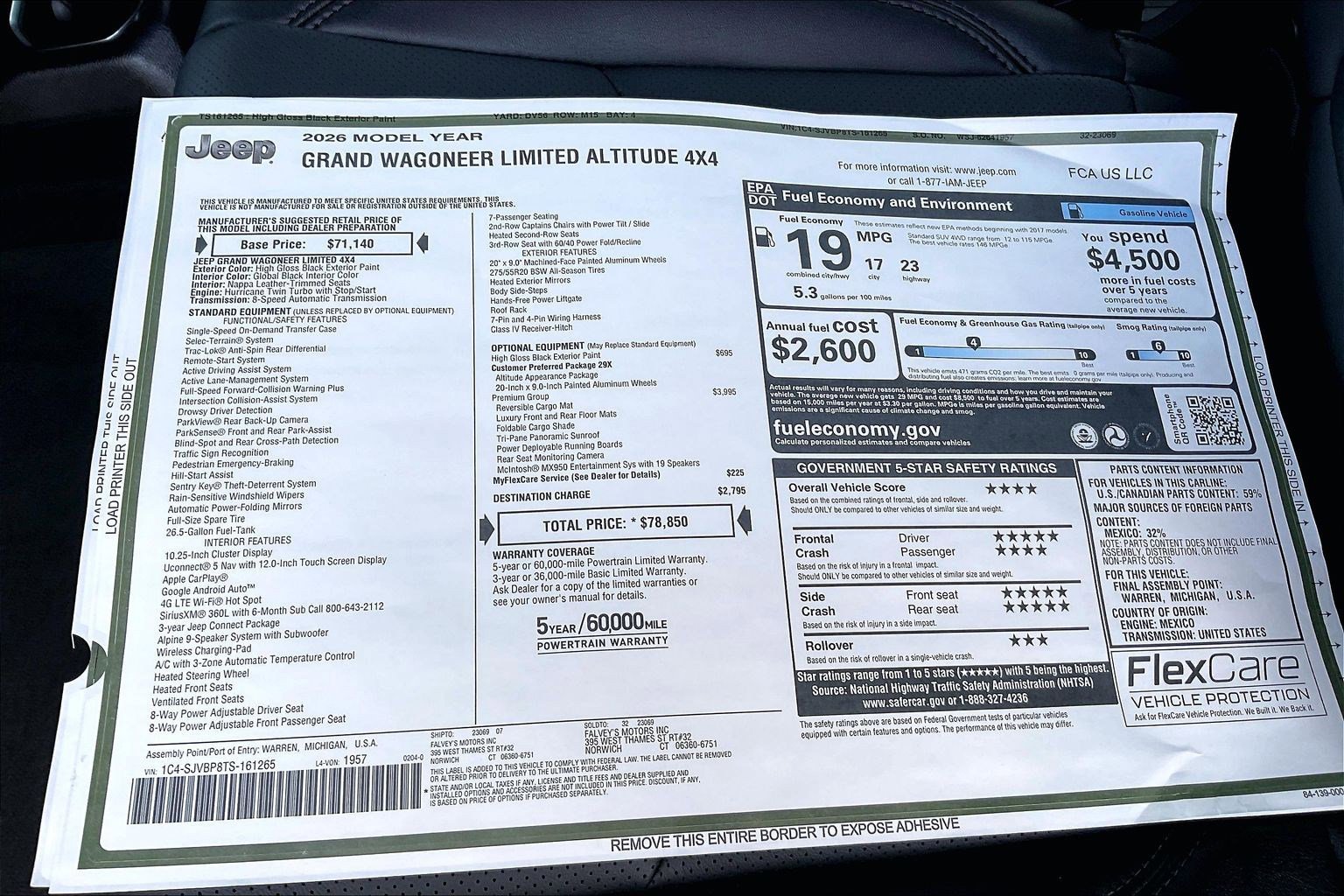 New 2026 Jeep Grand Wagoneer Limited w/ Premium Group II image 14