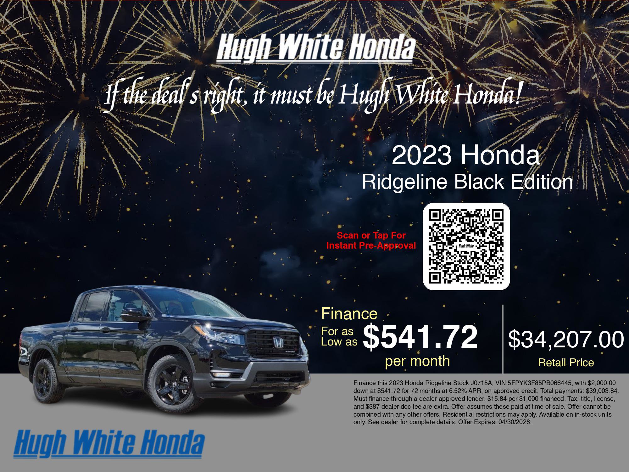 Used 2023 Honda Ridgeline Black Edition image 3