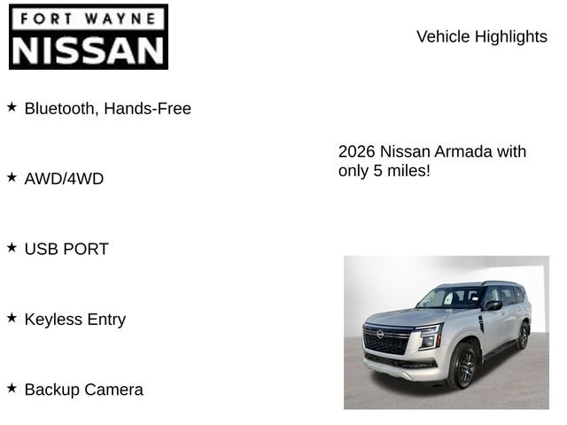New 2026 Nissan Armada SV image 7