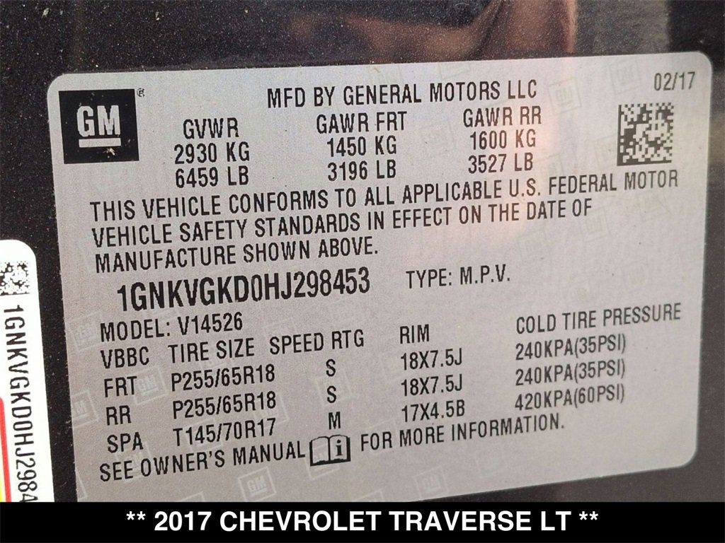 Used 2017 Chevrolet Traverse LT image 30