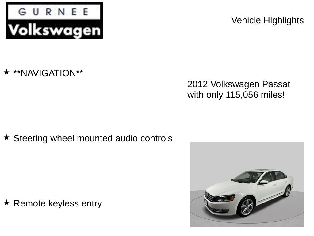 Used 2012 Volkswagen Passat TDI SE FWD image 7
