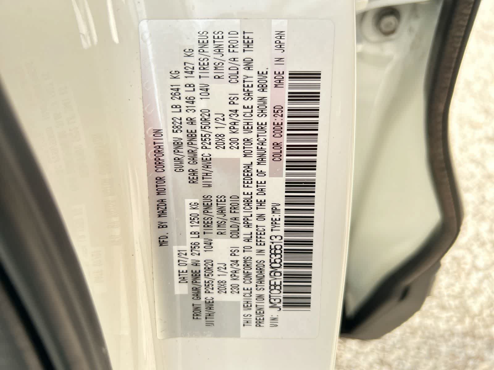 Used 2021 MAZDA CX-9 Signature AWD/4WD image 2