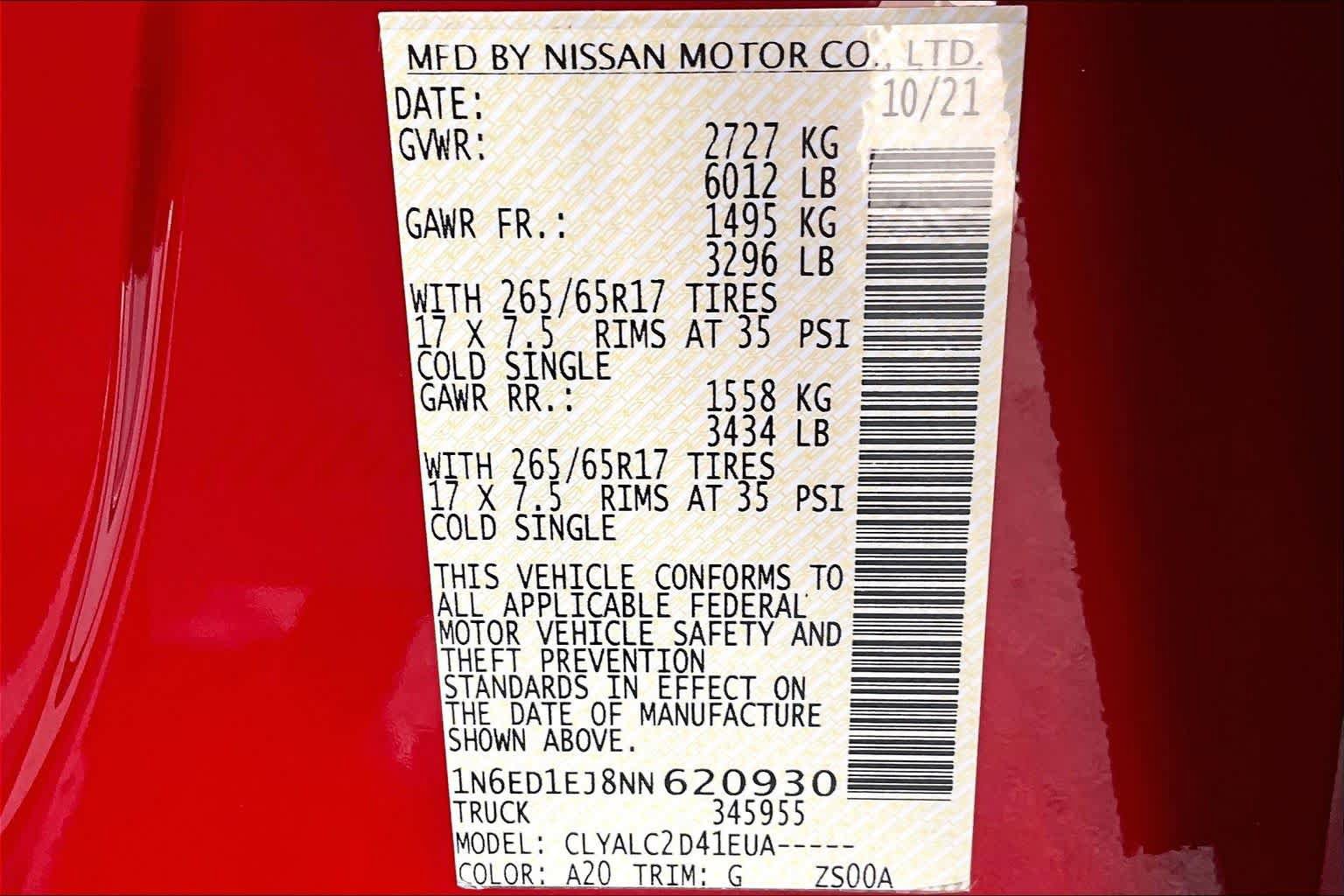 Certified 2022 Nissan Frontier SV RWD image 33