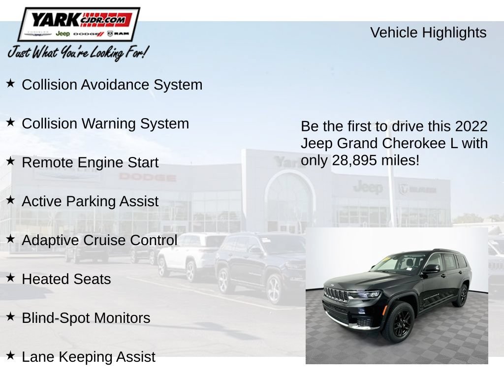 Certified 2022 Jeep Grand Cherokee L Laredo w/ Luxury Tech Group I AWD/4WD image 13