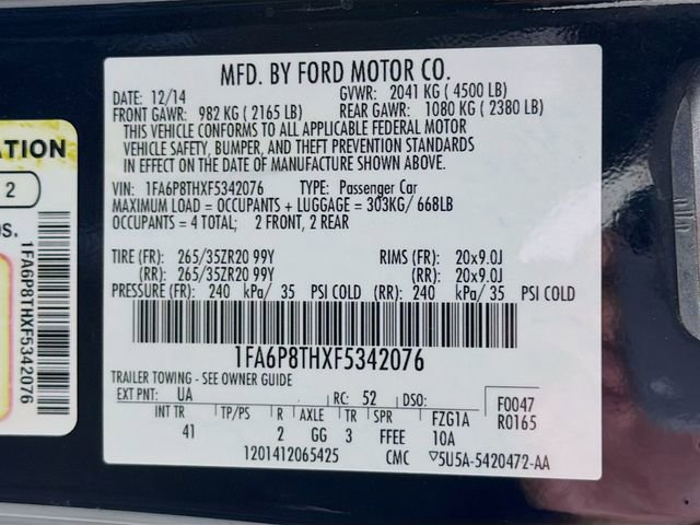 Used 2015 Ford Mustang Premium w/ Enhanced Security Package RWD image 29