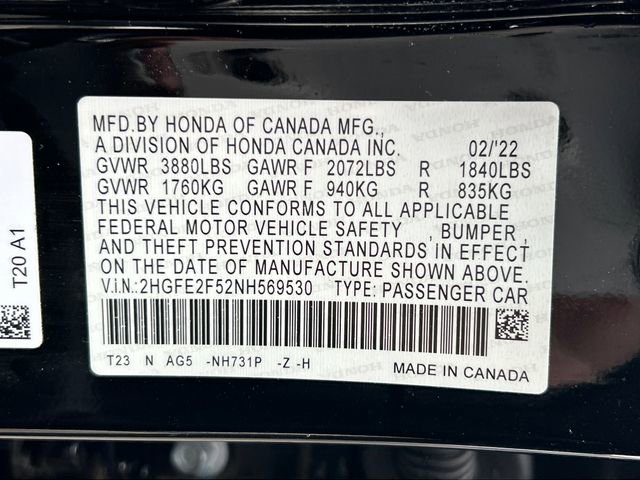 Used 2022 Honda Civic Sport image 20