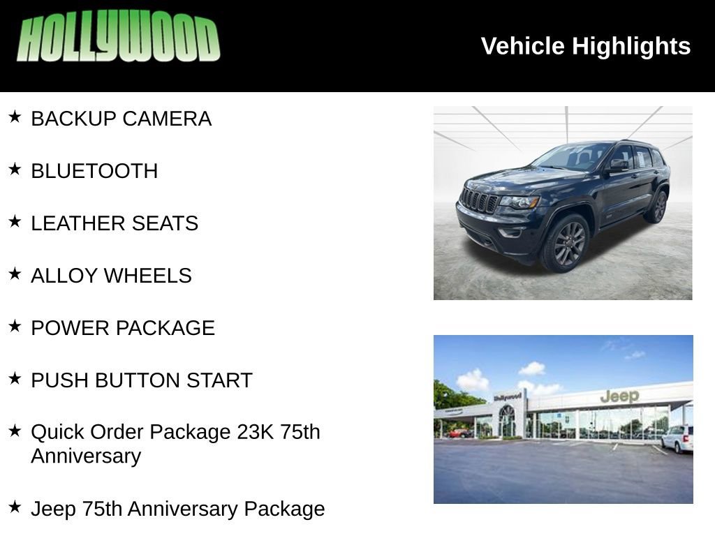 Used 2016 Jeep Grand Cherokee Limited 75th Anniversary AWD/4WD image 3