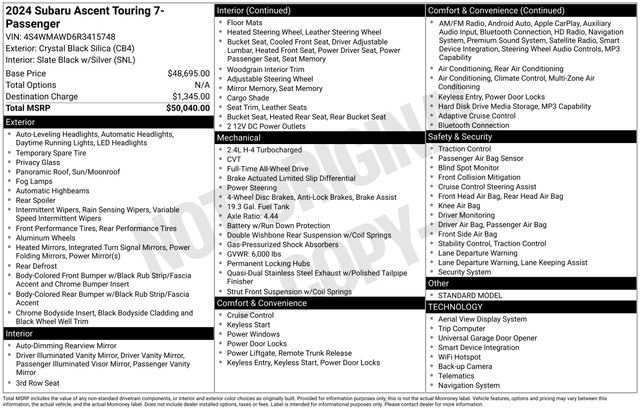 Used 2024 Subaru Ascent Touring image 10