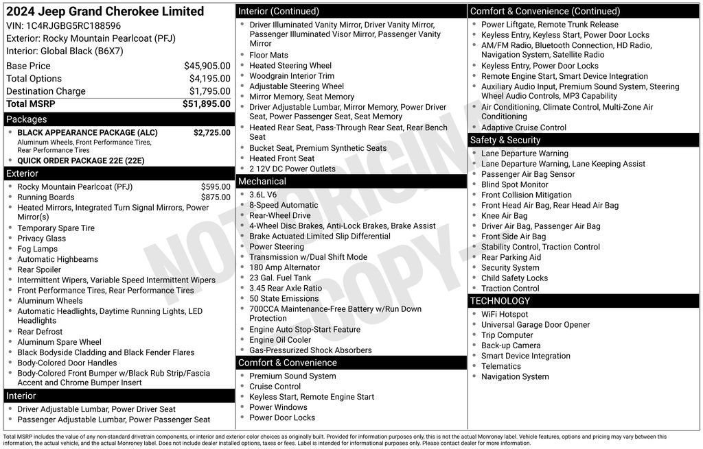 Certified 2024 Jeep Grand Cherokee Limited w/ Black Appearance Package image 11
