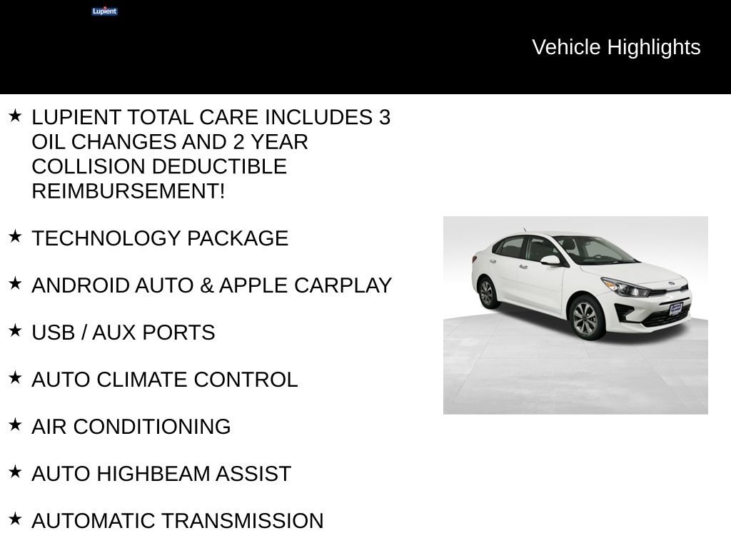 Used 2021 Kia Rio S w/ Technology Package FWD image 7