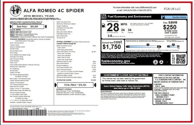Used 2016 Alfa Romeo 4C Spider RWD image 12