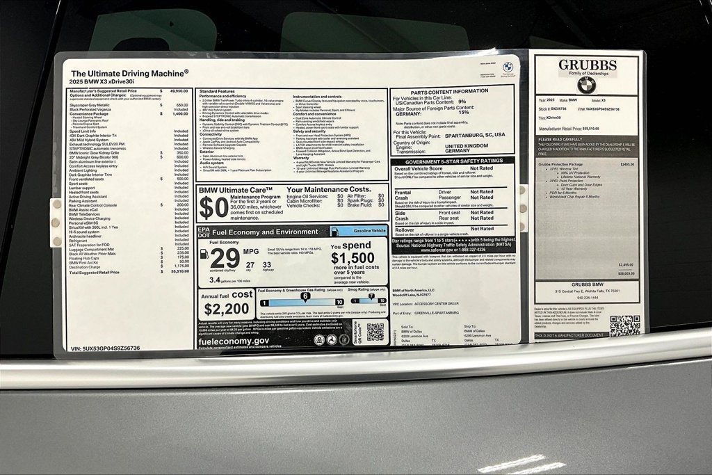 New 2025 BMW X3 xDrive30i w/ Convenience Package AWD/4WD image 35