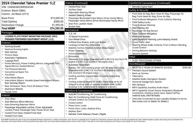 Used 2024 Chevrolet Tahoe Premier AWD/4WD image 22