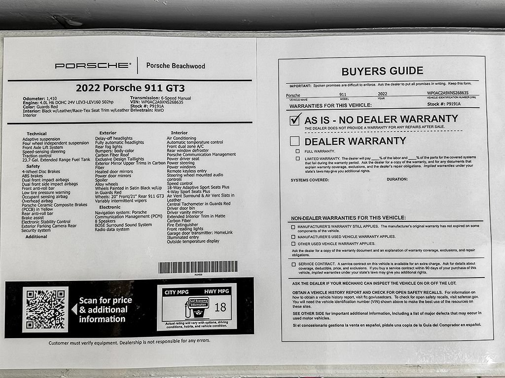 Used 2022 Porsche 911 GT3 RWD image 40