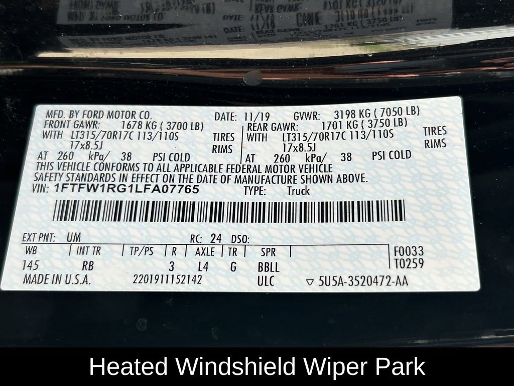 Used 2020 Ford F150 Raptor w/ Equipment Group 802A Luxury image 39