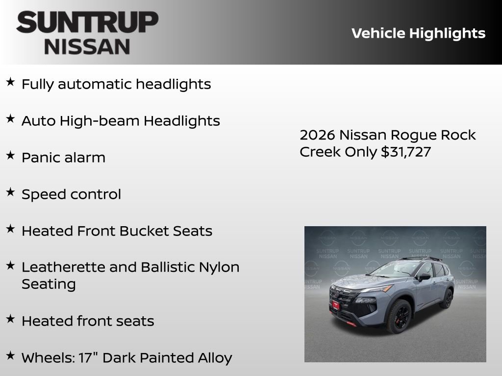 New 2026 Nissan Rogue Rock Creek image 30